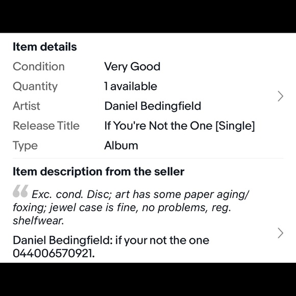 If You're Not the One [Single] by Daniel Bedingfield (CD, Mar-2003, Island Def) - Picture 9 of 11